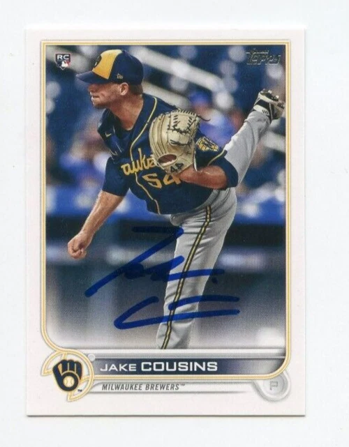 JAKE COUSINS SIGNED 2022 TOPPS BASEBALL CARD AUTO