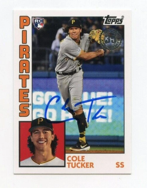 COLE TUCKER SIGNED 2019 TOPPS BASEBALL CARD AUTO
