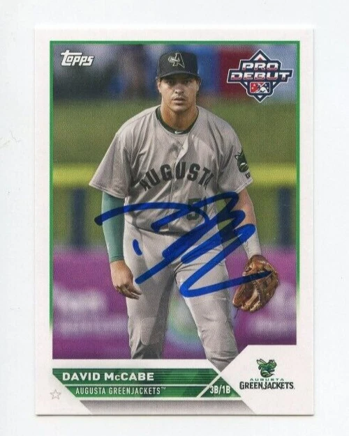 DAVID MCCABE SIGNED 2023 TOPPS PRO DEBUT BASEBALL CARD AUTO