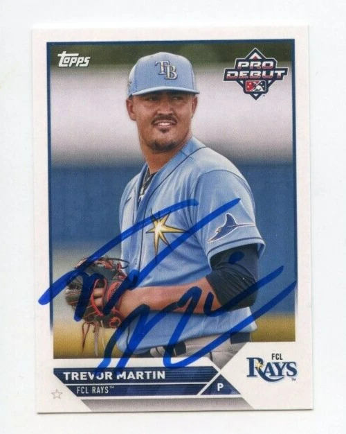 TREVOR MARTIN SIGNED 2023 TOPPS PRO DEBUT BASEBALL CARD AUTO
