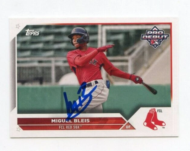 MIGUEL BLEIS SIGNED 2023 TOPPS PRO DEBUT BASEBALL CARD AUTO