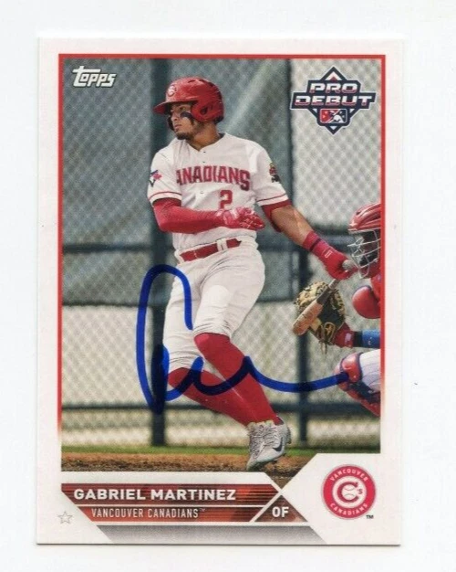 GABRIEL MARTINEZ SIGNED 2023 TOPPS PRO DEBUT BASEBALL CARD AUTO