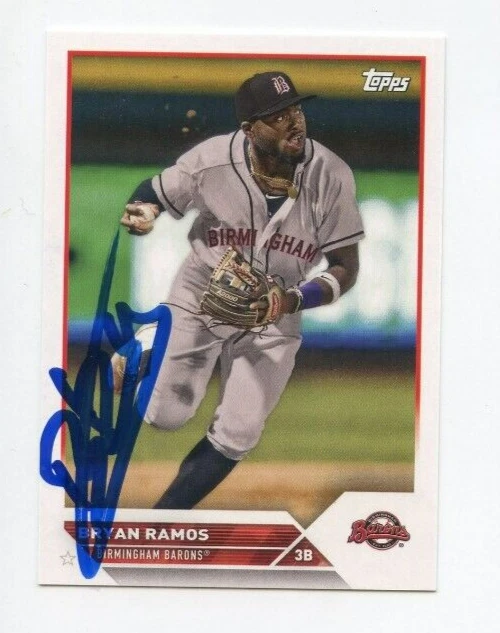 BRYAN RAMOS SIGNED 2023 TOPPS PRO DEBUT BASEBALL CARD AUTO