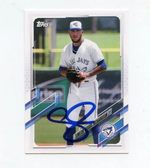 SIMEON WOODS RICHARDSON SIGNED 2021 TOPPS PRO DEBUT BASEBALL CARD AUTO