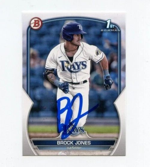 BROCK JONES SIGNED 2023 BOWMAN BASEBALL CARD AUTO