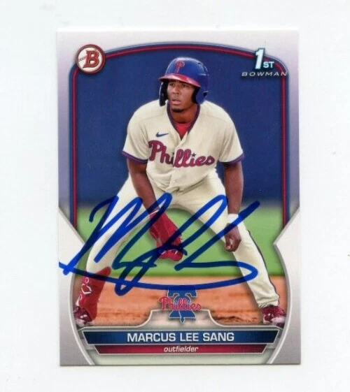 MARCUS LEE SANG SIGNED 2023 BOWMAN BASEBALL CARD AUTO