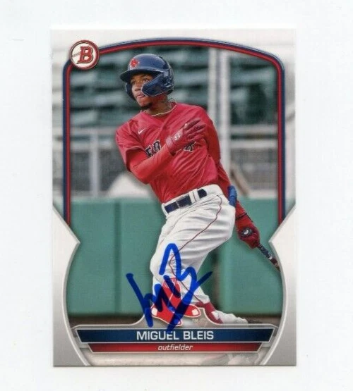 MIGUEL BLEIS SIGNED 2023 BOWMAN BASEBALL CARD AUTO