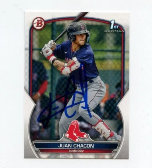 JUAN CHACON SIGNED 2023 BOWMAN BASEBALL CARD AUTO