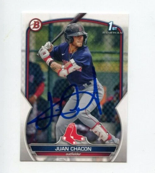 JUAN CHACON SIGNED 2023 BOWMAN BASEBALL CARD AUTO