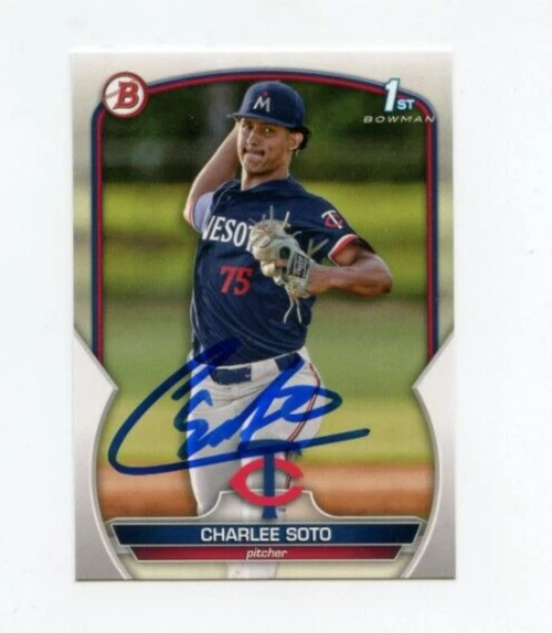 CHARLEE SOTO SIGNED 2023 BOWMAN DRAFT BASEBALL CARD AUTO
