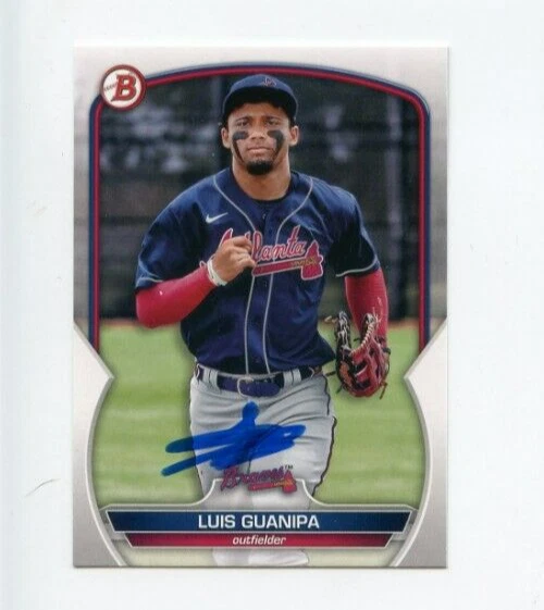 LUIS GUANIPA SIGNED 2023 BOWMAN DRAFT BASEBALL CARD AUTO