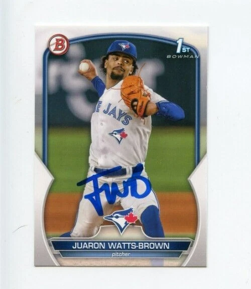 JUARON WATTS-BROWN SIGNED 2023 BOWMAN DRAFT BASEBALL CARD AUTO