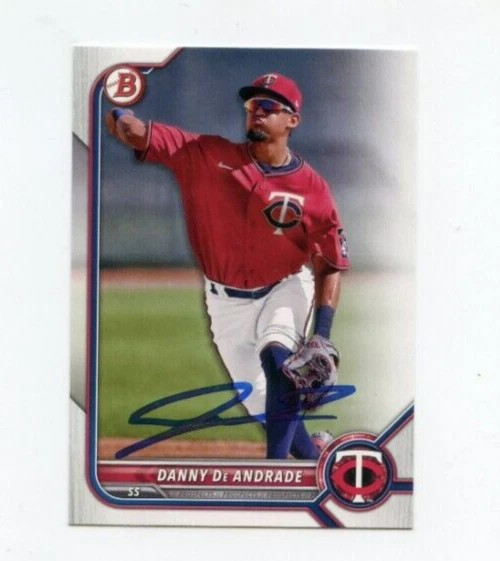 DANNY DE ANDRADE SIGNED 2022 BOWMAN DRAFT BASEBALL CARD AUTO