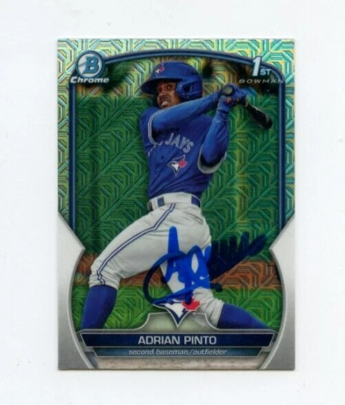ADRIAN PINTO SIGNED 2023 BOWMAN CHROME MOJO CARD AUTO