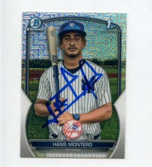 HANS MONTERO SIGNED 2023 BOWMAN CHROME MOJO CARD AUTO