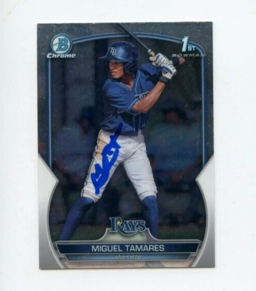 MIGUEL TAMARES SIGNED 2023 BOWMAN CHROME CARD AUTO