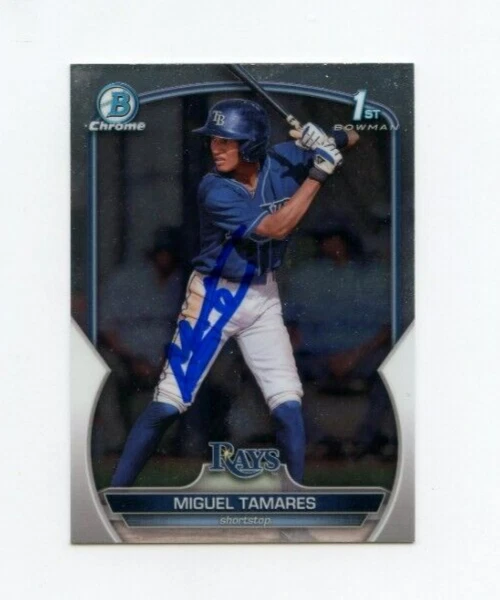MIGUEL TAMARES SIGNED 2023 BOWMAN CHROME CARD AUTO