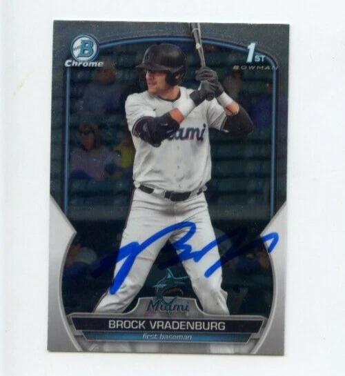 BROCK VRADENBURG SIGNED 2023 BOWMAN CHROME DRAFT CARD AUTO