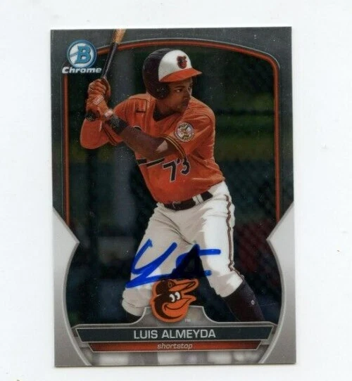 LUIS ALMEYDA SIGNED 2023 BOWMAN CHROME DRAFT CARD AUTO