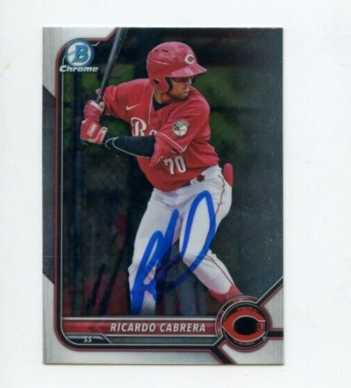 RICARDO CABRERA SIGNED 2022 BOWMAN CHROME DRAFT CARD AUTO