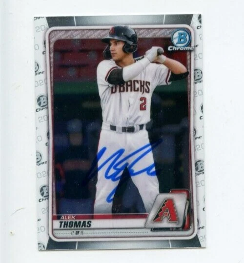 ALEK THOMAS SIGNED 2020 BOWMAN CHROME DRAFT CARD AUTO