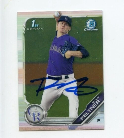 RYAN FELTNER SIGNED 2019 BOWMAN CHROME CARD AUTO