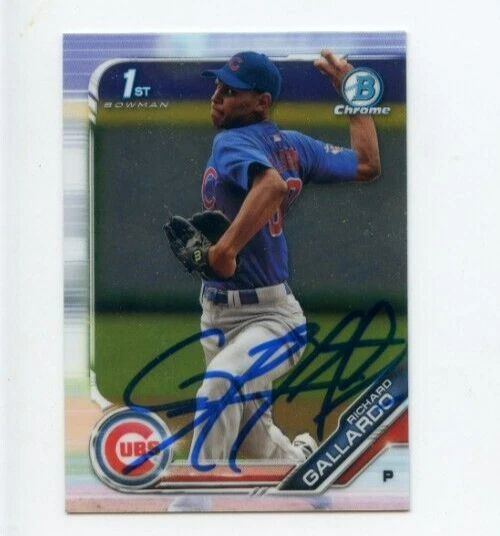 RICHARD GALLARDO SIGNED 2019 BOWMAN CHROME CARD AUTO