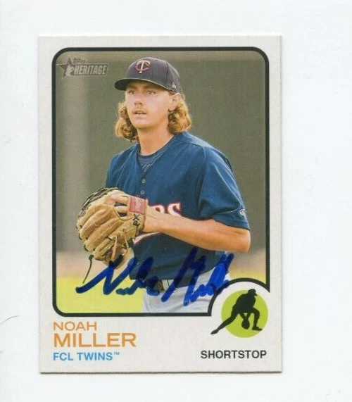 NOAH MILLER SIGNED 2022 TOPPS HERITAGE MINOR LEAGUE BASEBALL CARD AUTO