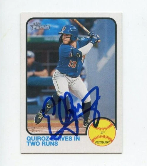 ESTEBAN QUIROZ SIGNED 2022 TOPPS HERITAGE MINOR LEAGUE BASEBALL CARD AUTO
