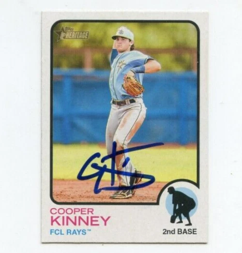 COOPER KINNEY SIGNED 2022 TOPPS HERITAGE MINOR LEAGUE BASEBALL CARD AUTO