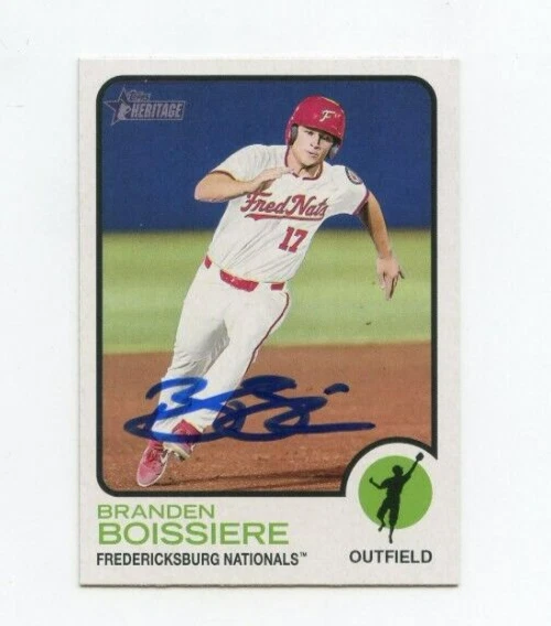 BRANDEN BOISSIERE SIGNED 2022 TOPPS HERITAGE MINOR LEAGUE BASEBALL CARD AUTO