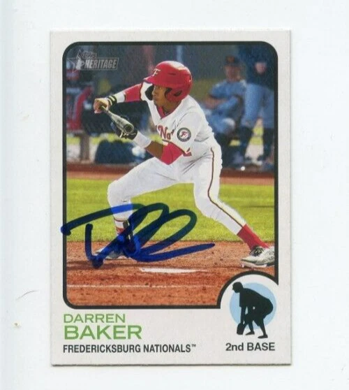 DARREN BAKER SIGNED 2022 TOPPS HERITAGE MINOR LEAGUE BASEBALL CARD AUTO