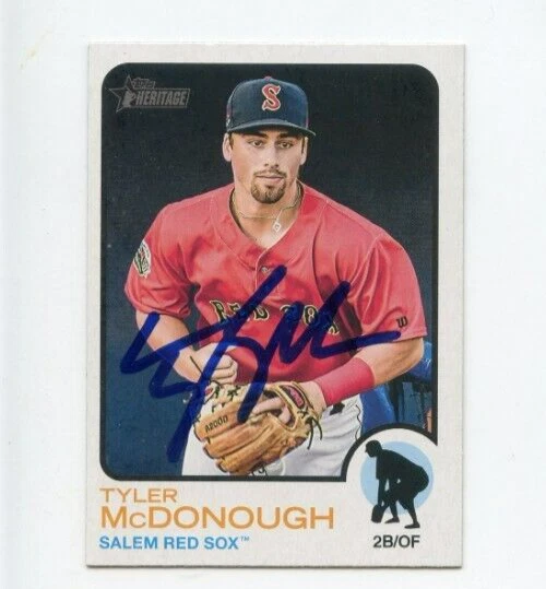 TYLER MCDONOUGH SIGNED 2022 TOPPS HERITAGE MINOR LEAGUE BASEBALL CARD AUTO
