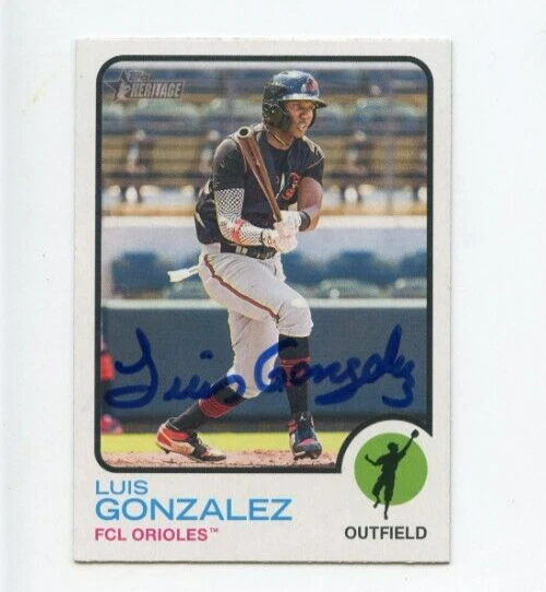 LUIS GONZALEZ SIGNED 2022 TOPPS HERITAGE MINOR LEAGUE BASEBALL CARD AUTO