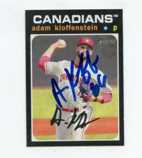 ADAM KLOFFENSTEIN SIGNED 2020 TOPPS HERITAGE MINOR LEAGUE BASEBALL CARD AUTO