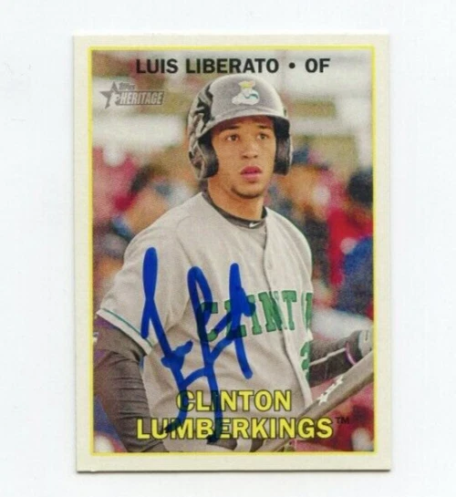 LUIS LIBERATO SIGNED 2016 TOPPS HERITAGE MINOR LEAGUE BASEBALL CARD AUTO