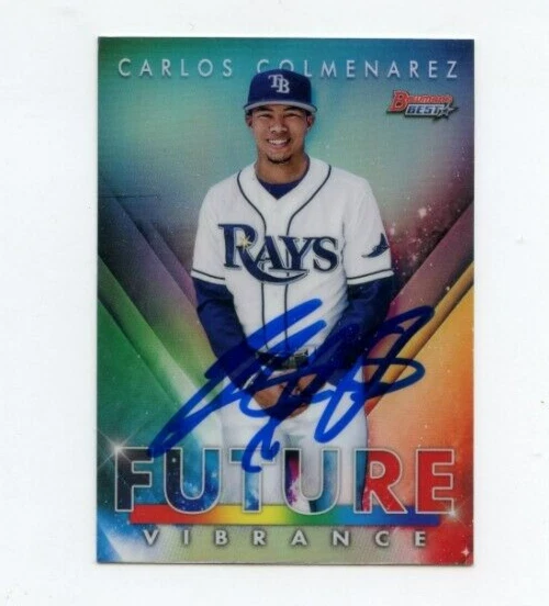CARLOS COLMENAREZ SIGNED 2021 BOWMAN'S BEST BASEBALL CARD AUTO