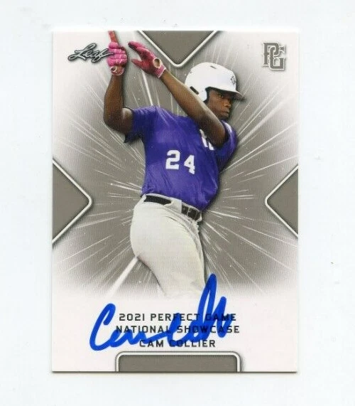 CAM COLLIER SIGNED 2021 LEAF PERFECT GAME BASEBALL CARD AUTO