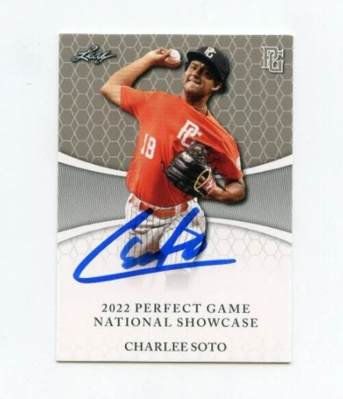 CHARLEE SOTO SIGNED 2022 LEAF PERFECT GAME BASEBALL CARD AUTO