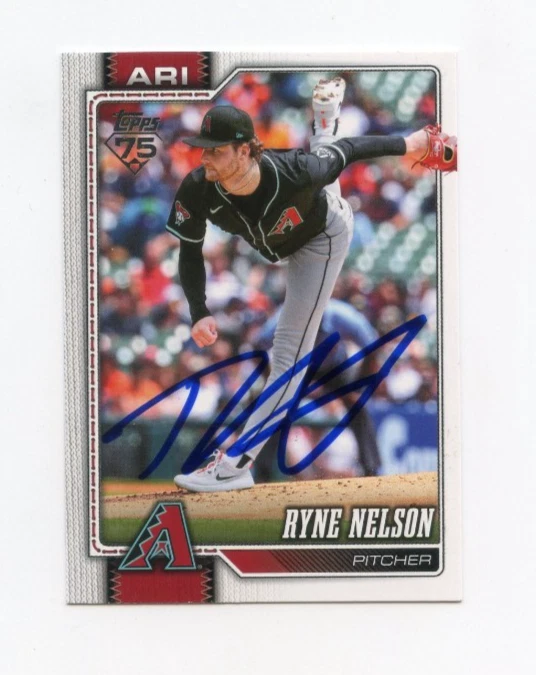 RYNE NELSON SIGNED 2026 TOPPS BASEBALL CARD AUTO