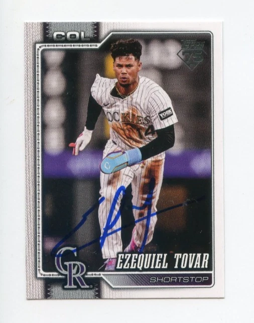EZEQUIEL TOVAR SIGNED 2026 TOPPS BASEBALL CARD AUTO