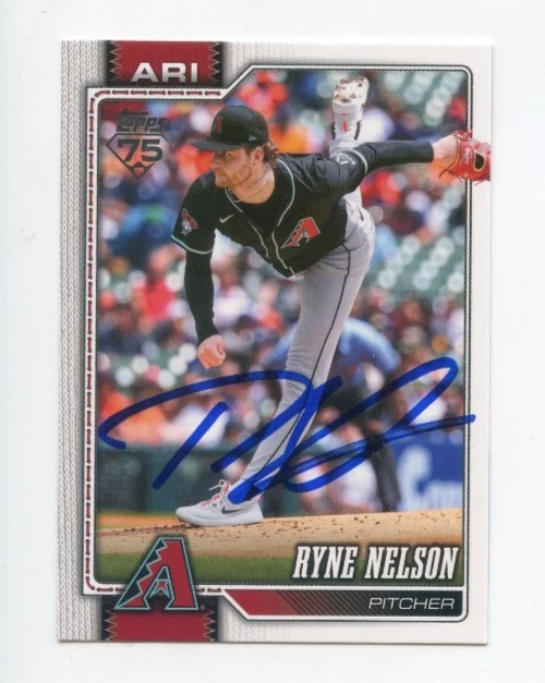 RYNE NELSON SIGNED AUTOGRAPHED 2026 TOPPS BASEBALL CARD AUTO