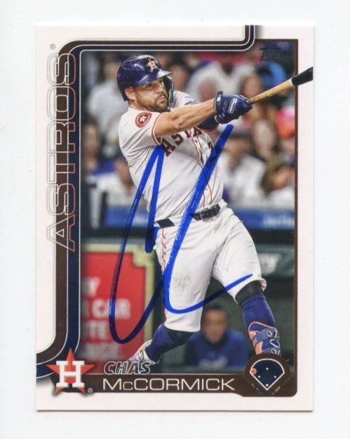 CHAS MCCORMICK SIGNED AUTOGRAPHED 2025 TOPPS BASEBALL CARD AUTO