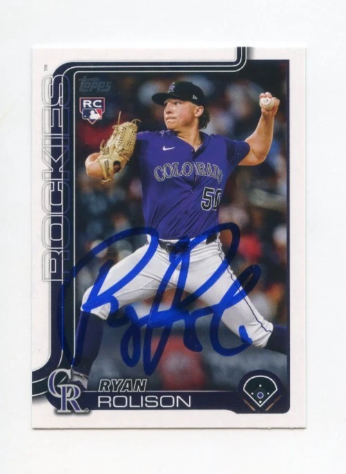 RYAN ROLISON SIGNED AUTOGRAPHED 2025 TOPPS BASEBALL CARD AUTO