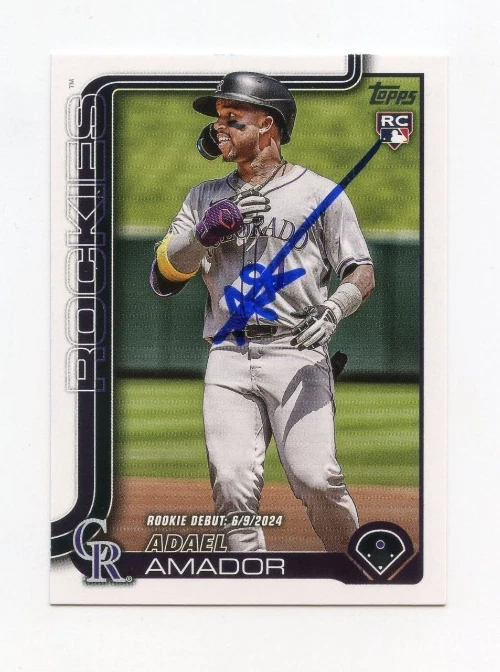 ADAEL AMADOR SIGNED AUTOGRAPHED 2025 TOPPS BASEBALL CARD AUTO