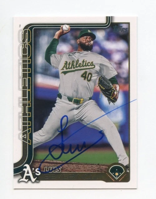 LUIS SEVERINO SIGNED AUTOGRAPHED 2025 TOPPS BASEBALL CARD AUTO