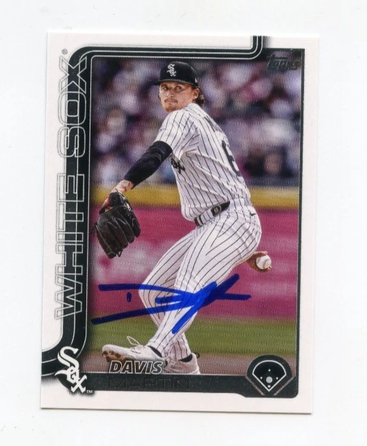 DAVIS MARTIN SIGNED AUTOGRAPHED 2025 TOPPS BASEBALL CARD AUTO