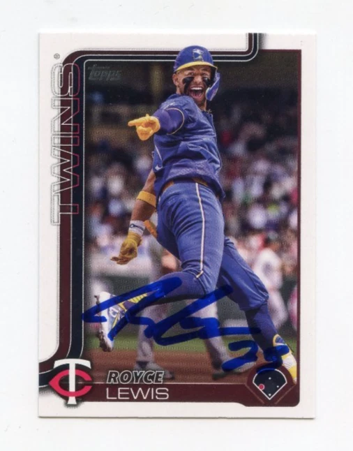 ROYCE LEWIS SIGNED AUTOGRAPHED 2025 TOPPS BASEBALL CARD AUTO