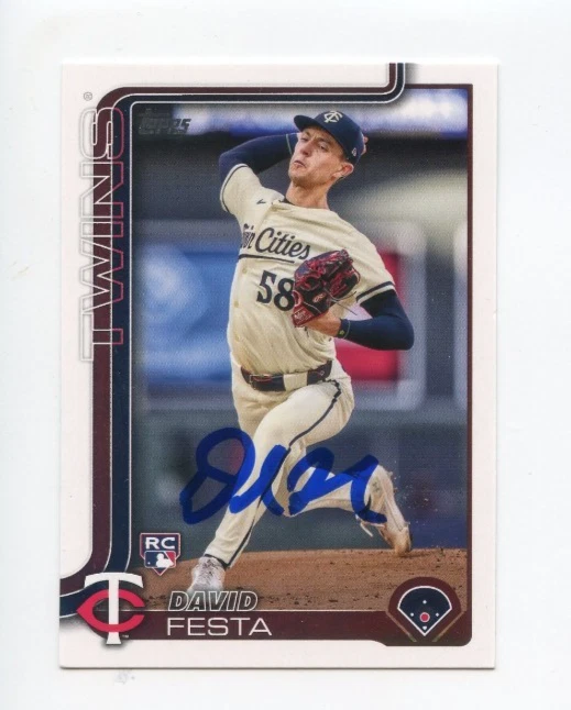 DAVID FESTA SIGNED AUTOGRAPHED 2025 TOPPS BASEBALL CARD AUTO