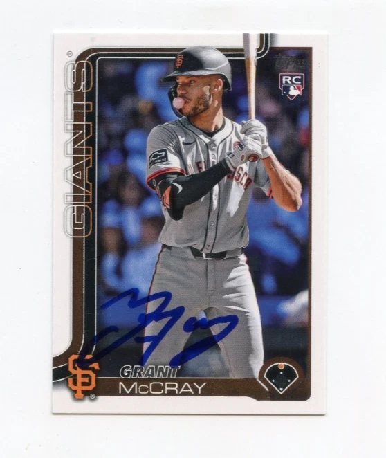 GRANT MCCRAY SIGNED AUTOGRAPHED 2025 TOPPS BASEBALL CARD AUTO